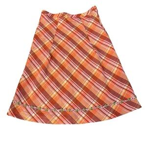Vintage, orange and pink skirt, small
